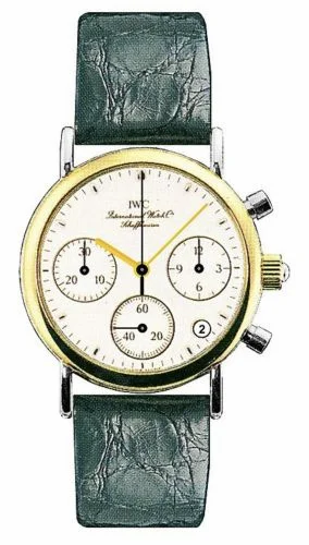 IWC Portofino Lady Chronograph MecaQuartz Stainless Steel / Yellow Gold / White / Alligator IW3730-18 (IW373018)